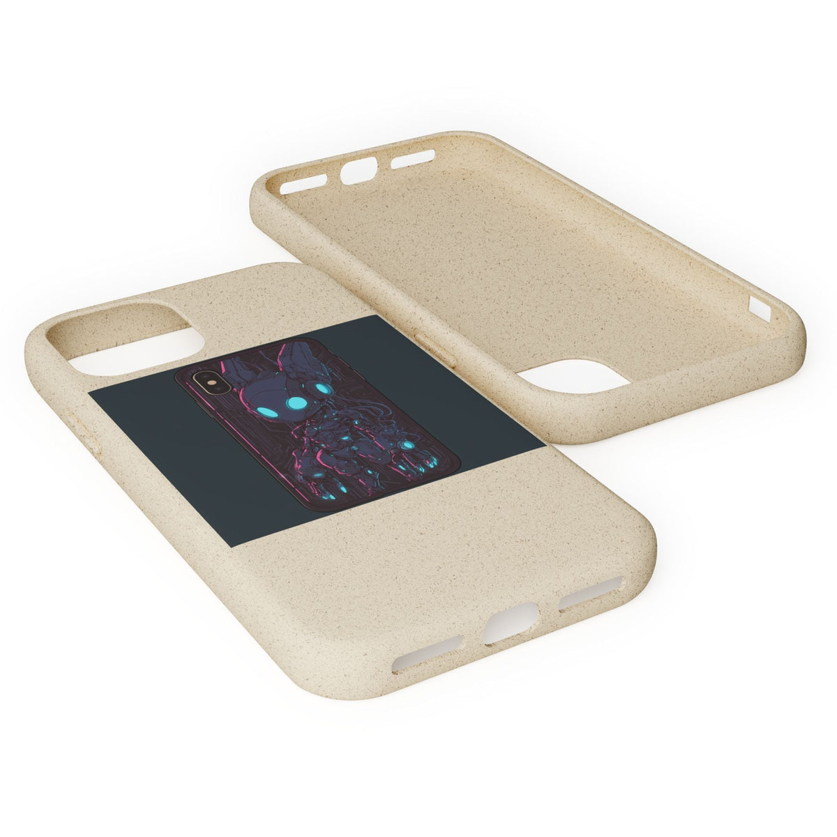 Chibi Robot Anime Phone Case - Cyberpunk Gaming Design, iPhone Samsung - Moikas