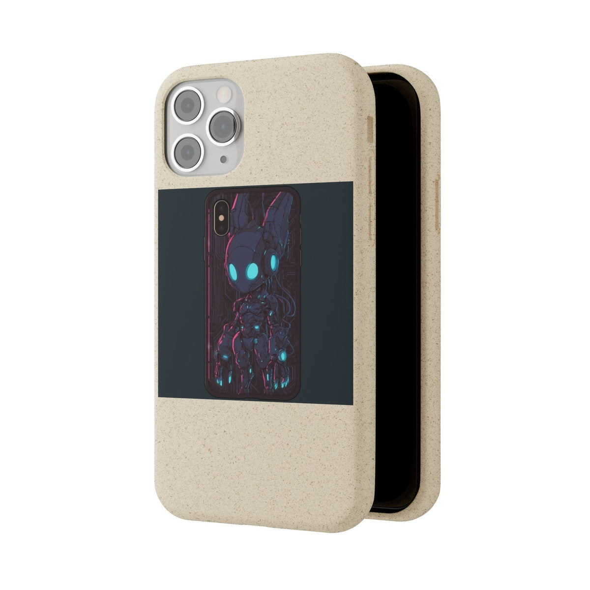 Chibi Robot Anime Phone Case - Cyberpunk Gaming Design, iPhone Samsung - Moikas