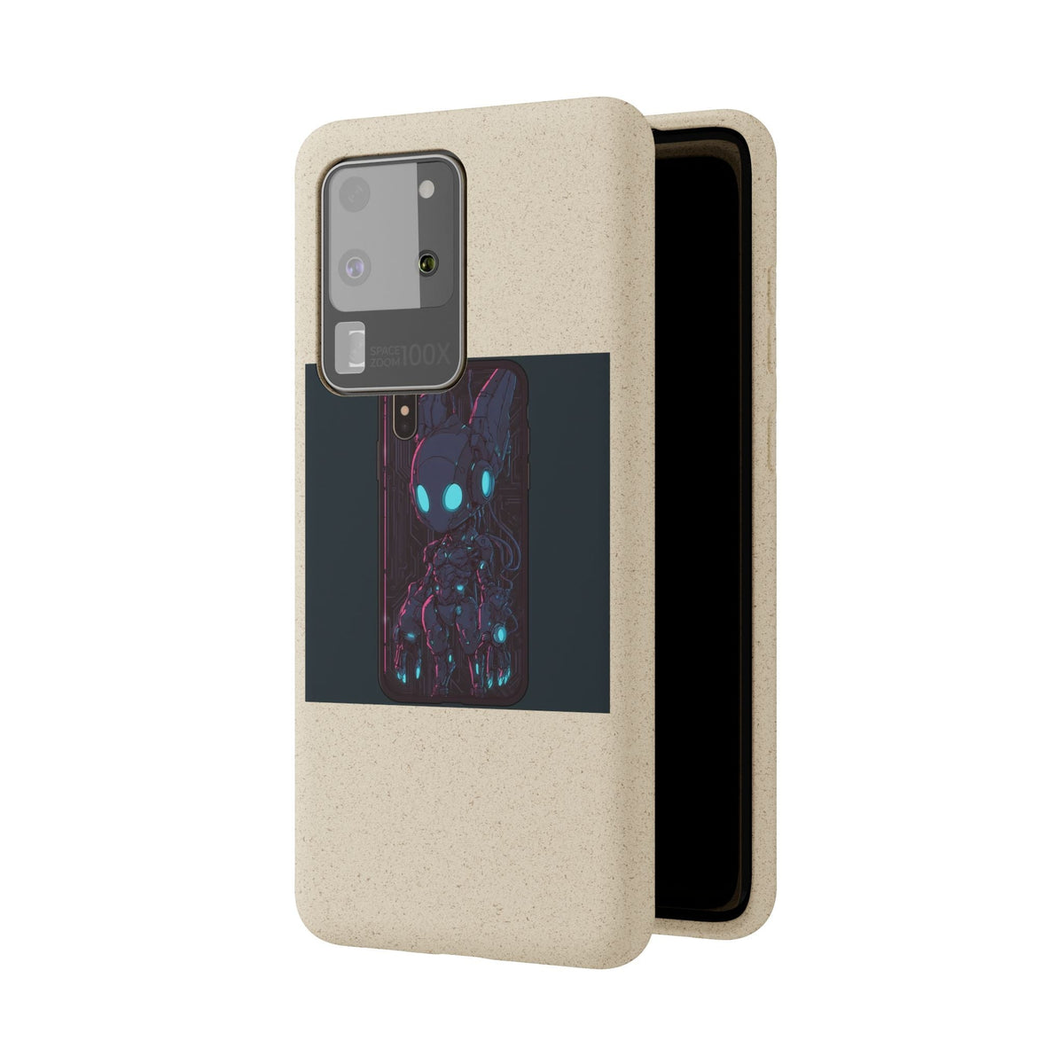 Chibi Robot Anime Phone Case - Cyberpunk Gaming Design, iPhone Samsung - Moikas