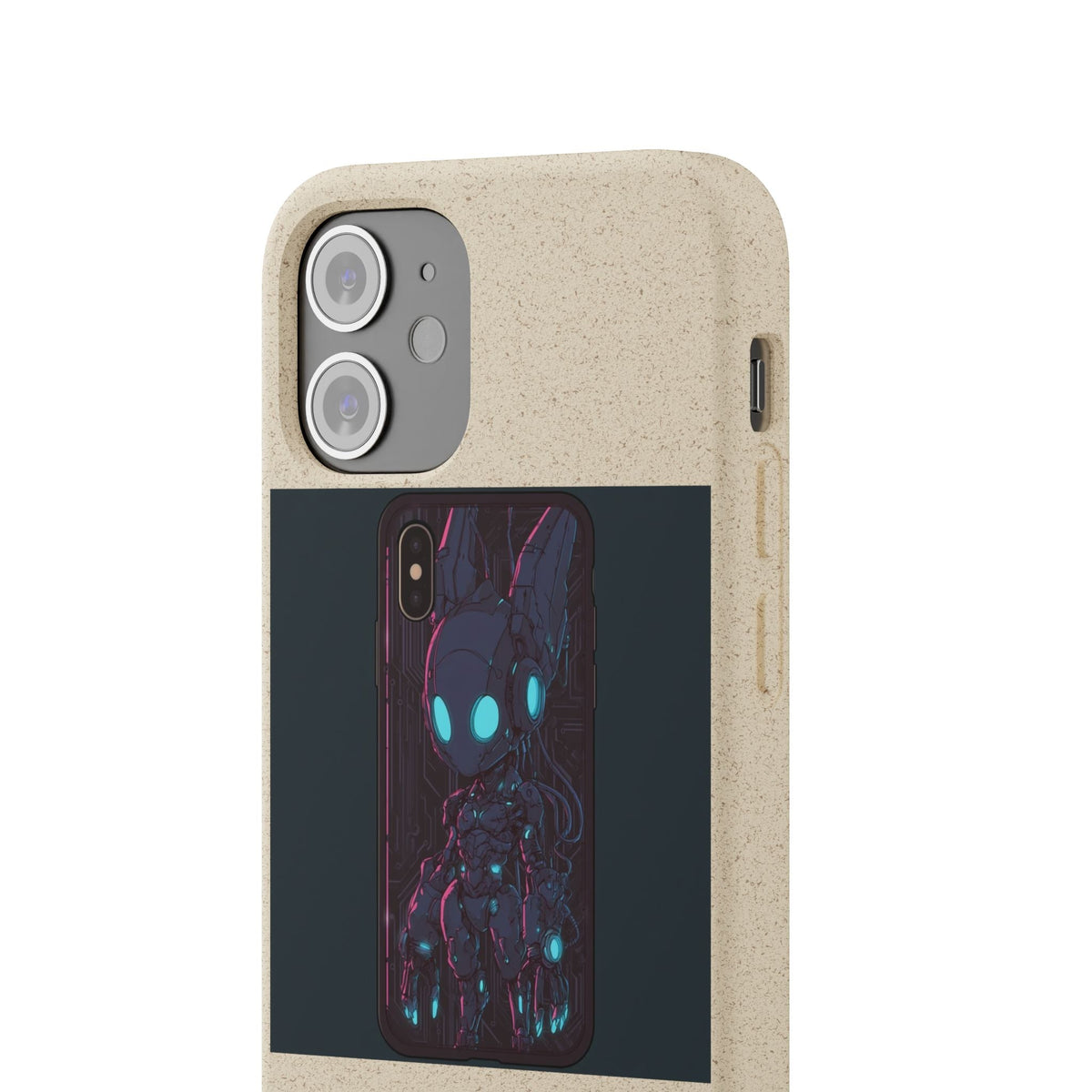 Chibi Robot Anime Phone Case - Cyberpunk Gaming Design, iPhone Samsung - Moikas