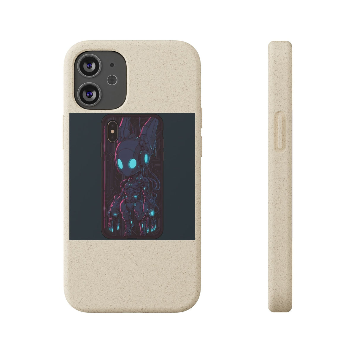 Chibi Robot Anime Phone Case - Cyberpunk Gaming Design, iPhone Samsung - Moikas