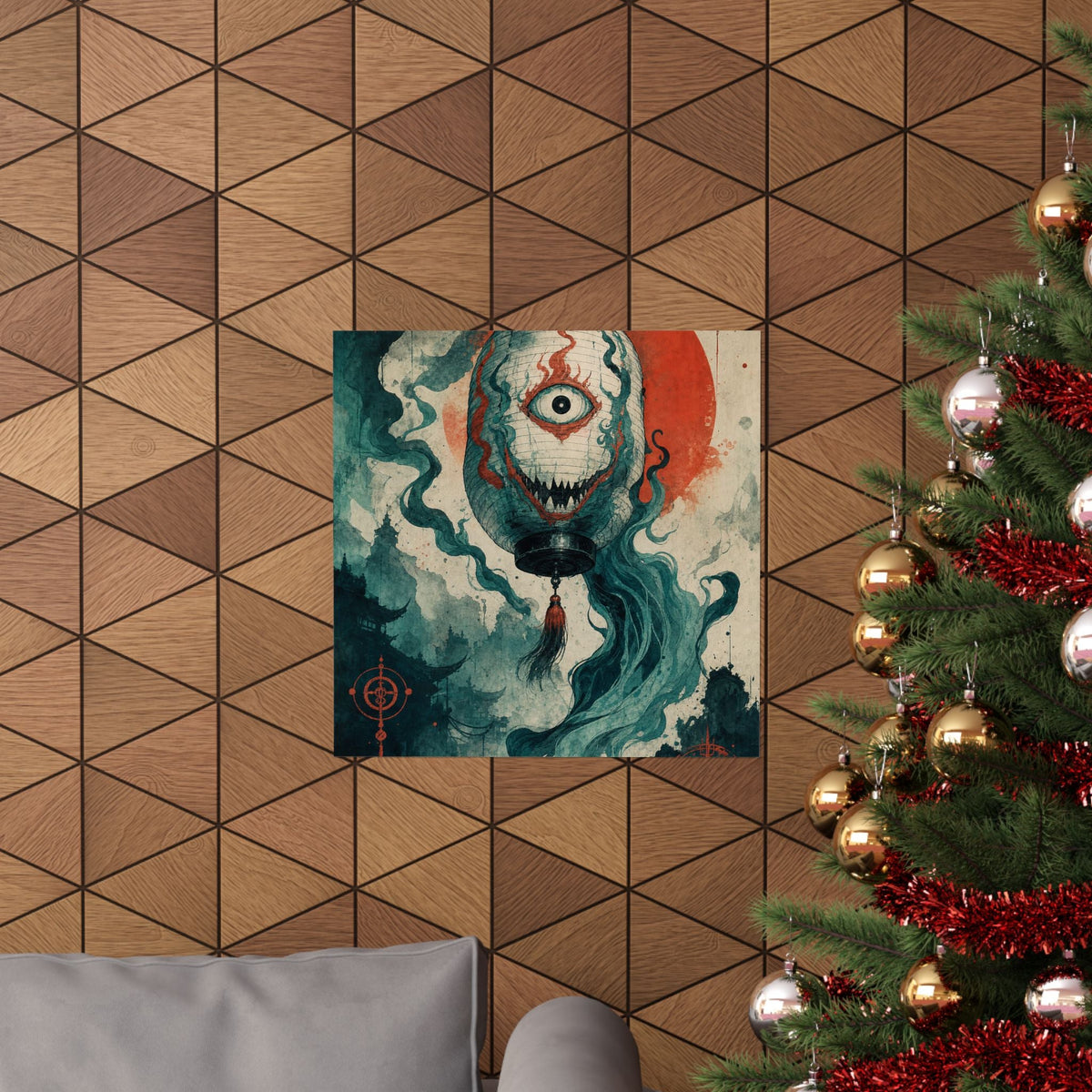 Chochin Obake Lantern Ghost - Japanese Mythology Art Print (Matte Poster) - Moikas