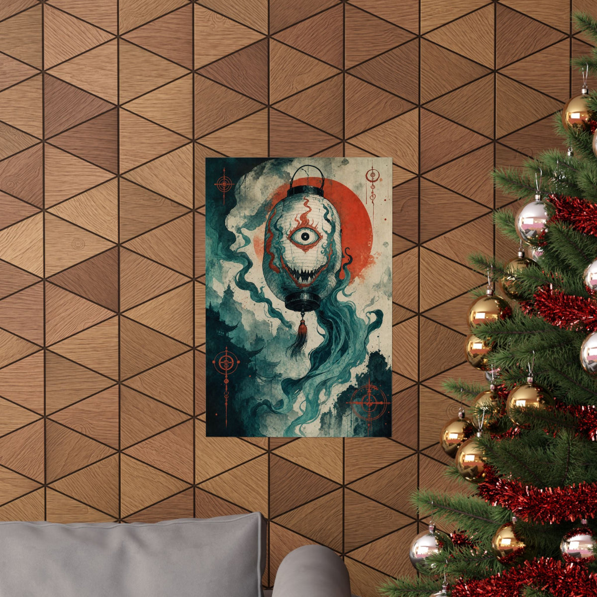Chochin Obake Lantern Ghost - Japanese Mythology Art Print (Matte Poster) - Moikas