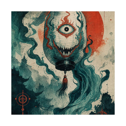Chochin Obake Lantern Ghost - Japanese Mythology Art Print (Matte Poster) - Moikas