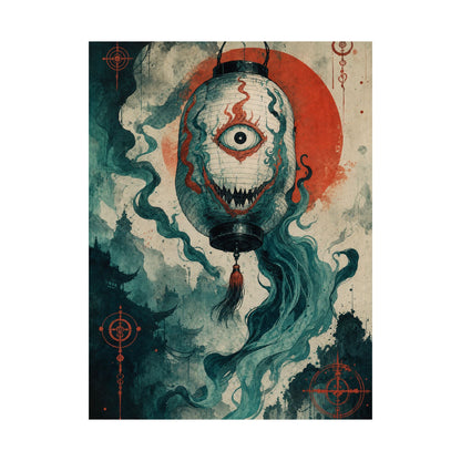 Chochin Obake Lantern Ghost - Japanese Mythology Art Print (Matte Poster) - Moikas