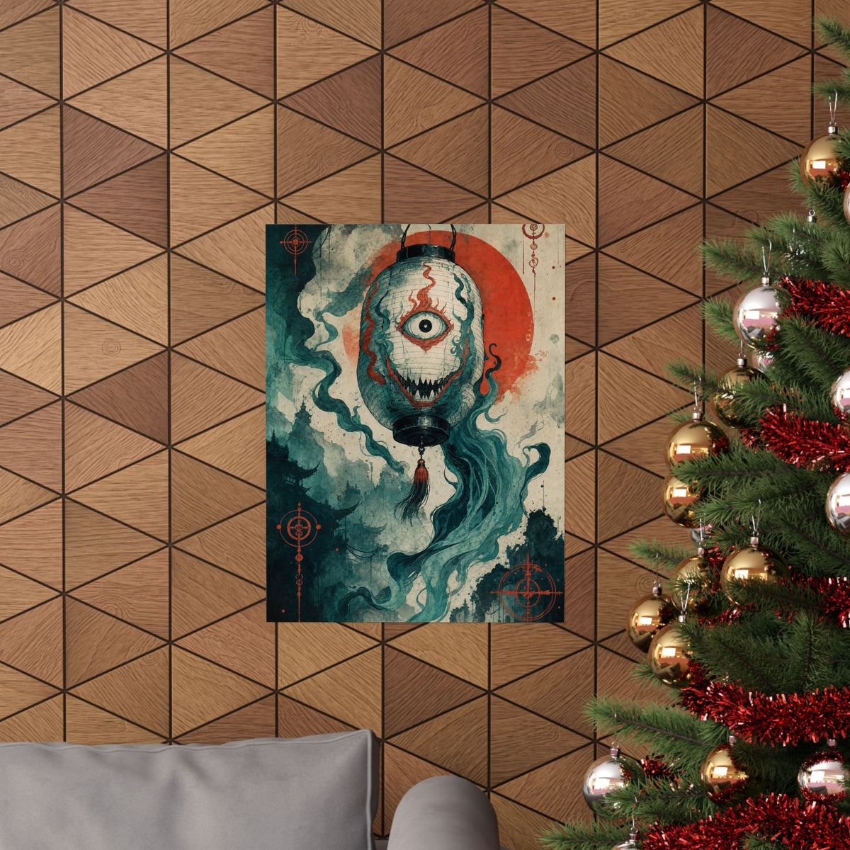 Chochin Obake Lantern Ghost - Japanese Mythology Art Print (Matte Poster) - Moikas