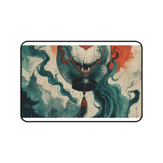 Chochin Obake Lantern Ghost - Japanese Mythology Gaming Desk Mat - Moikas