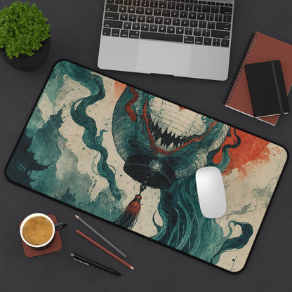 Chochin Obake Lantern Ghost - Japanese Mythology Gaming Desk Mat - Moikas