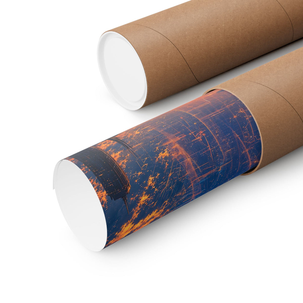 City Under Massive Hologram - Anime Manga Art Print (Matte Poster) - Moikas