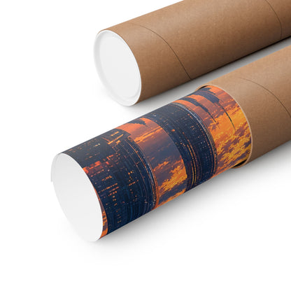 City Under Massive Hologram - Anime Manga Art Print (Matte Poster) - Moikas