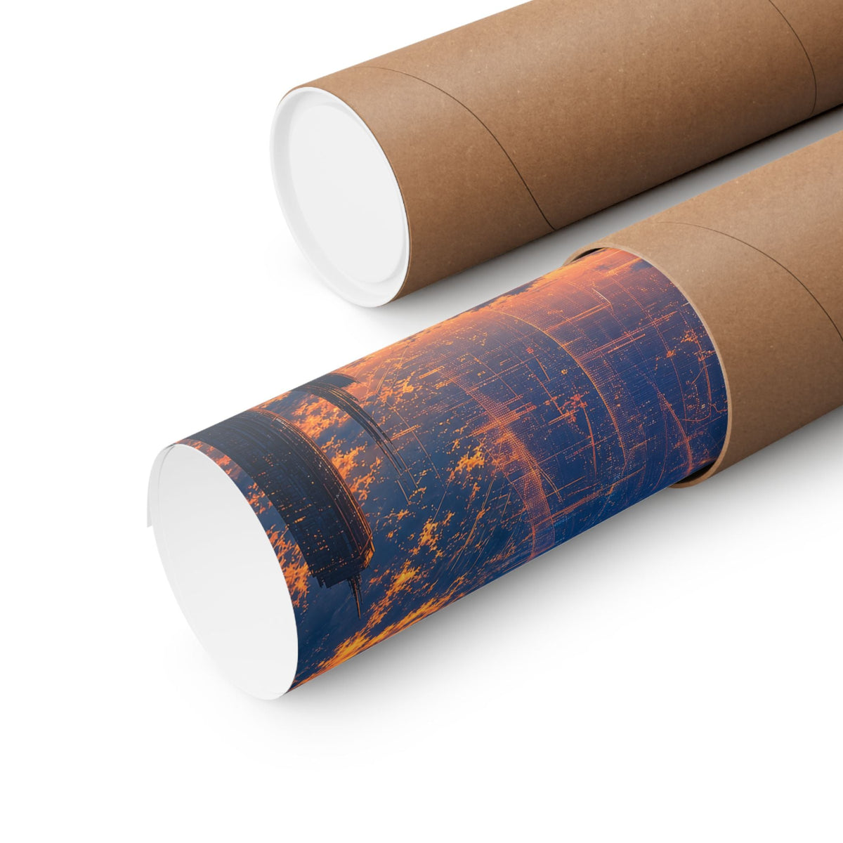 City Under Massive Hologram - Anime Manga Art Print (Matte Poster) - Moikas