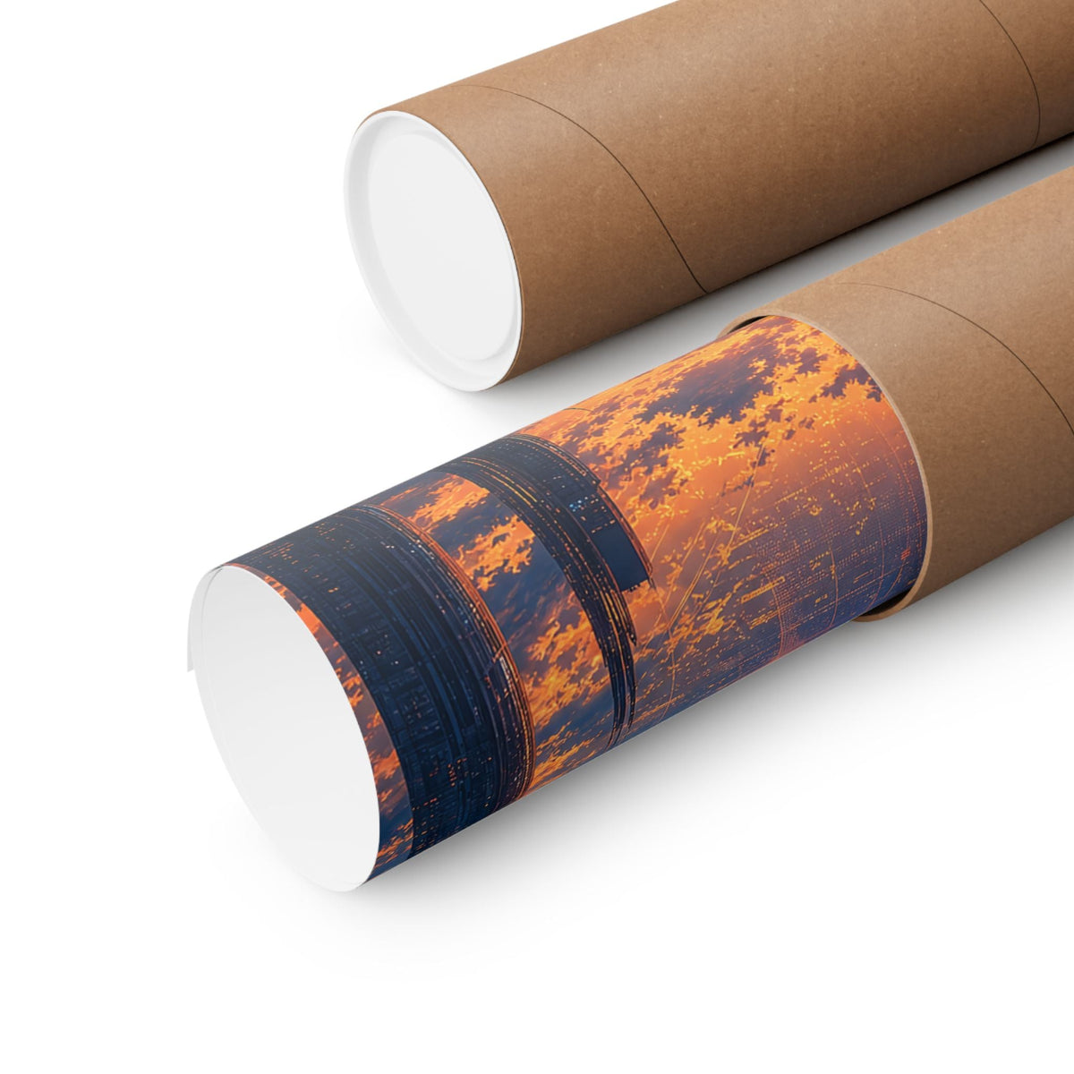 City Under Massive Hologram - Anime Manga Art Print (Matte Poster) - Moikas
