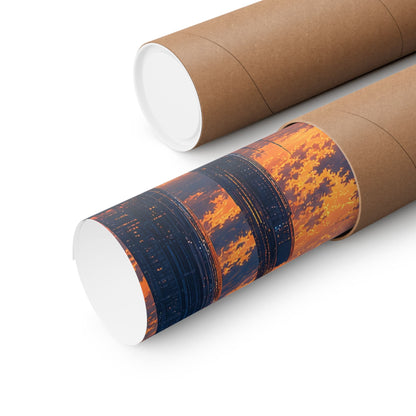 City Under Massive Hologram - Anime Manga Art Print (Matte Poster) - Moikas