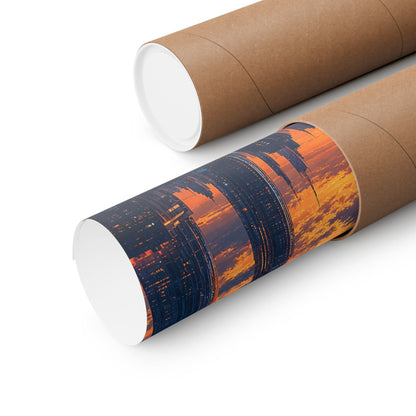 City Under Massive Hologram - Anime Manga Art Print (Matte Poster) - Moikas