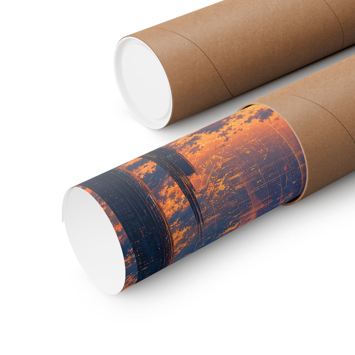 City Under Massive Hologram - Anime Manga Art Print (Matte Poster) - Moikas