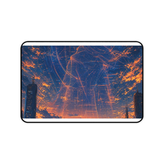 City Under Massive Hologram - Anime Manga Gaming Desk Mat - Moikas