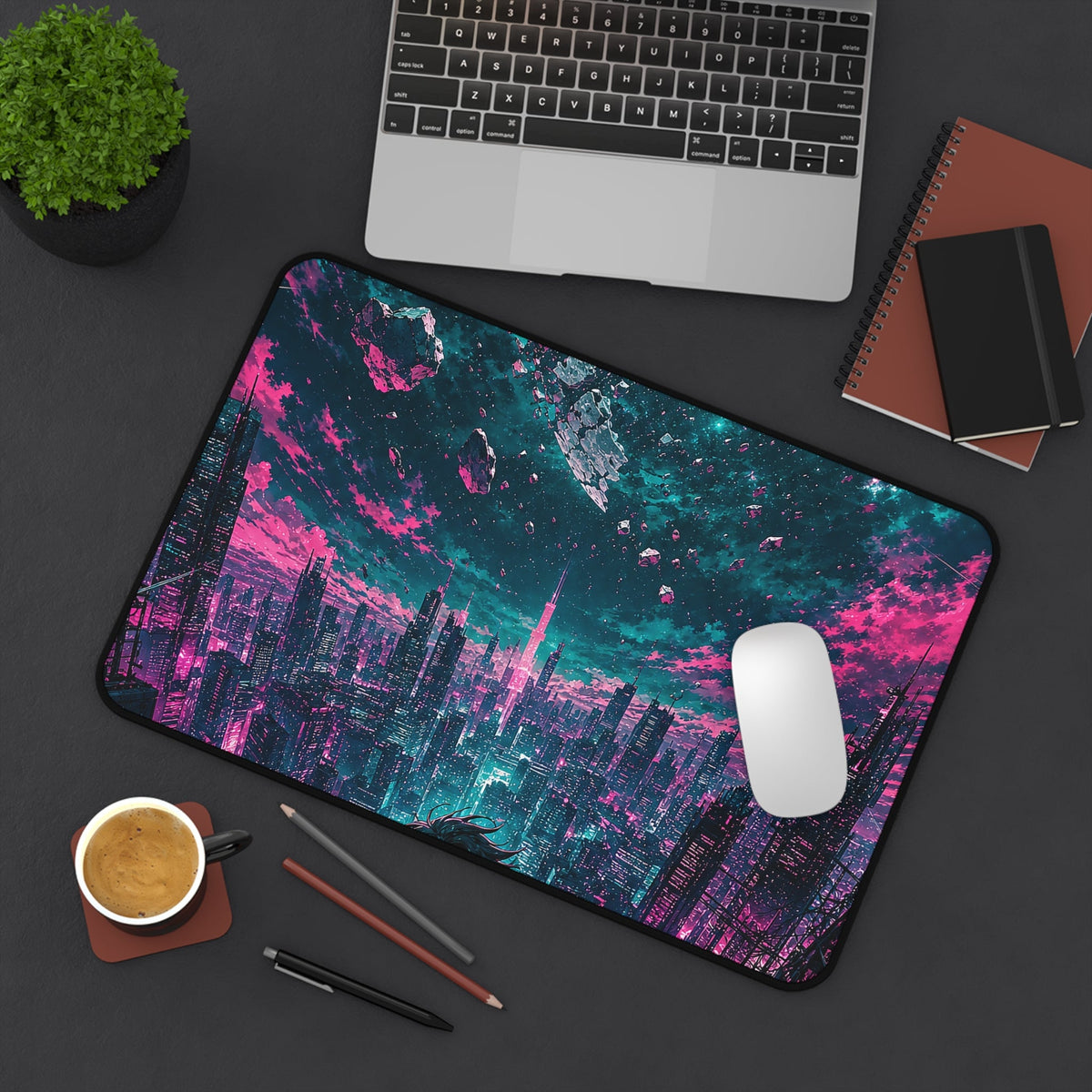 City Under Shattered Moon - Anime Manga Gaming Desk Mat - Moikas
