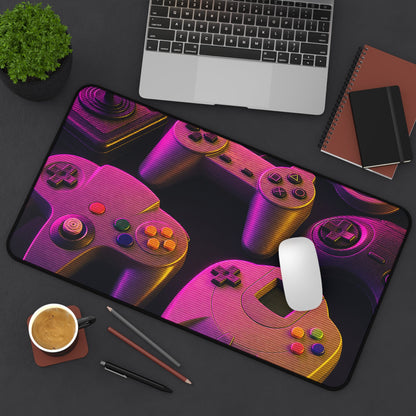 Collection Of Retro Controllers - Gaming Culture Gaming Desk Mat - Moikas