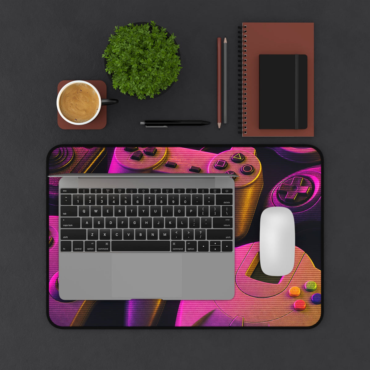 Collection Of Retro Controllers - Gaming Culture Gaming Desk Mat - Moikas