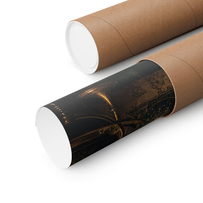 Constellation Map On Aged Parchment - Dark Academia Art Print (Matte Poster) - Moikas