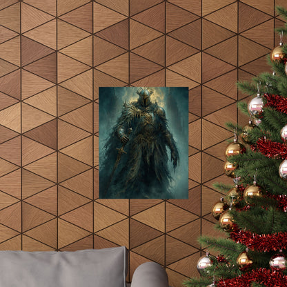 Corrupted Paladin In Decayed Armor - Dark Fantasy Art Print (Matte Poster) - Moikas
