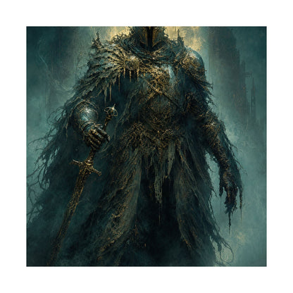 Corrupted Paladin In Decayed Armor - Dark Fantasy Art Print (Matte Poster) - Moikas