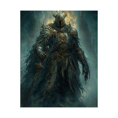 Corrupted Paladin In Decayed Armor - Dark Fantasy Art Print (Matte Poster) - Moikas