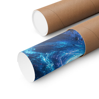 Cosmic Battle Between Galaxies - Anime Manga Art Print (Matte Poster) - Moikas