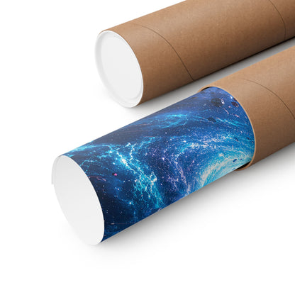 Cosmic Battle Between Galaxies - Anime Manga Art Print (Matte Poster) - Moikas