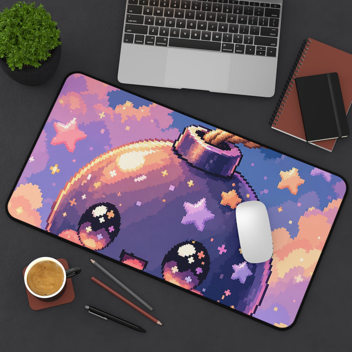 Cute Bomb Character With Fuse - Kawaii Gaming Gaming Desk Mat - Moikas