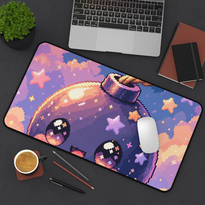 Cute Bomb Character With Fuse - Kawaii Gaming Gaming Desk Mat - Moikas