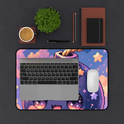 Cute Bomb Character With Fuse - Kawaii Gaming Gaming Desk Mat - Moikas