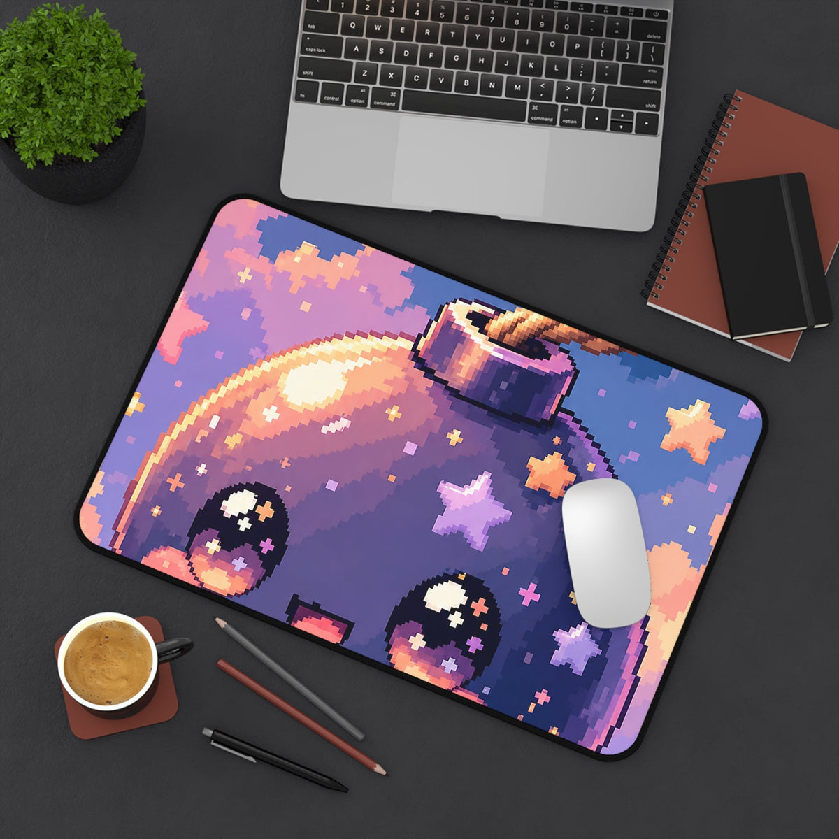 Cute Bomb Character With Fuse - Kawaii Gaming Gaming Desk Mat - Moikas