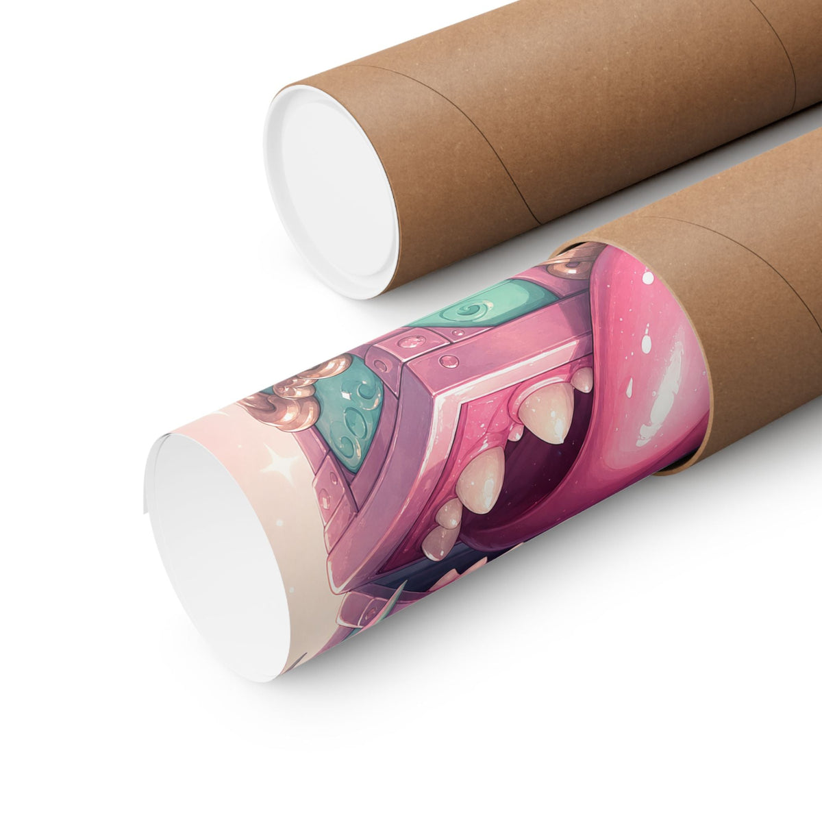 Cute Chest Monster With Tongue - Kawaii Gaming Art Print (Matte Poster) - Moikas