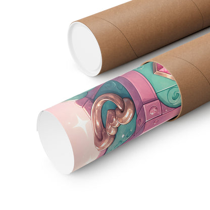 Cute Chest Monster With Tongue - Kawaii Gaming Art Print (Matte Poster) - Moikas