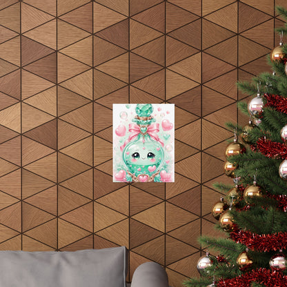 Cute Potion Bottle With Face - Kawaii Gaming Art Print (Matte Poster) - Moikas