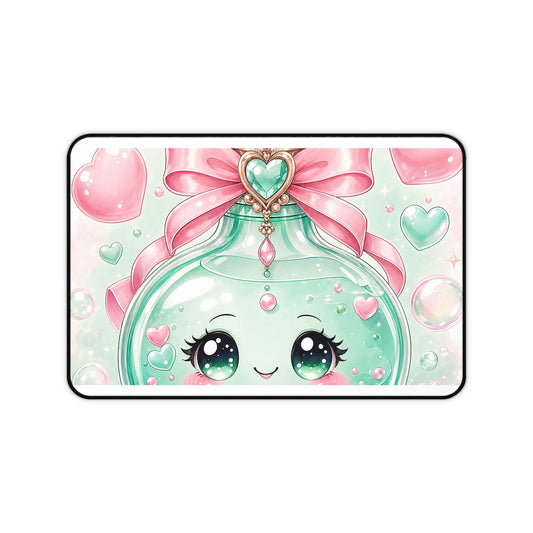 Cute Potion Bottle With Face - Kawaii Gaming Gaming Desk Mat - Moikas