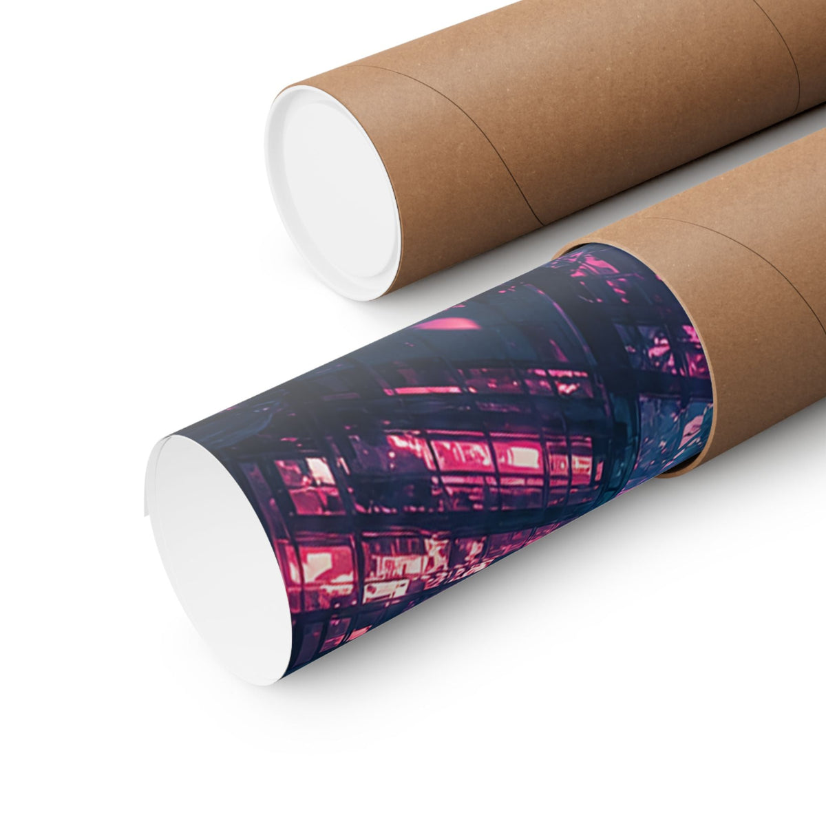 Cyberpunk City Street At Night - Anime Manga Art Print (Matte Poster) - Moikas