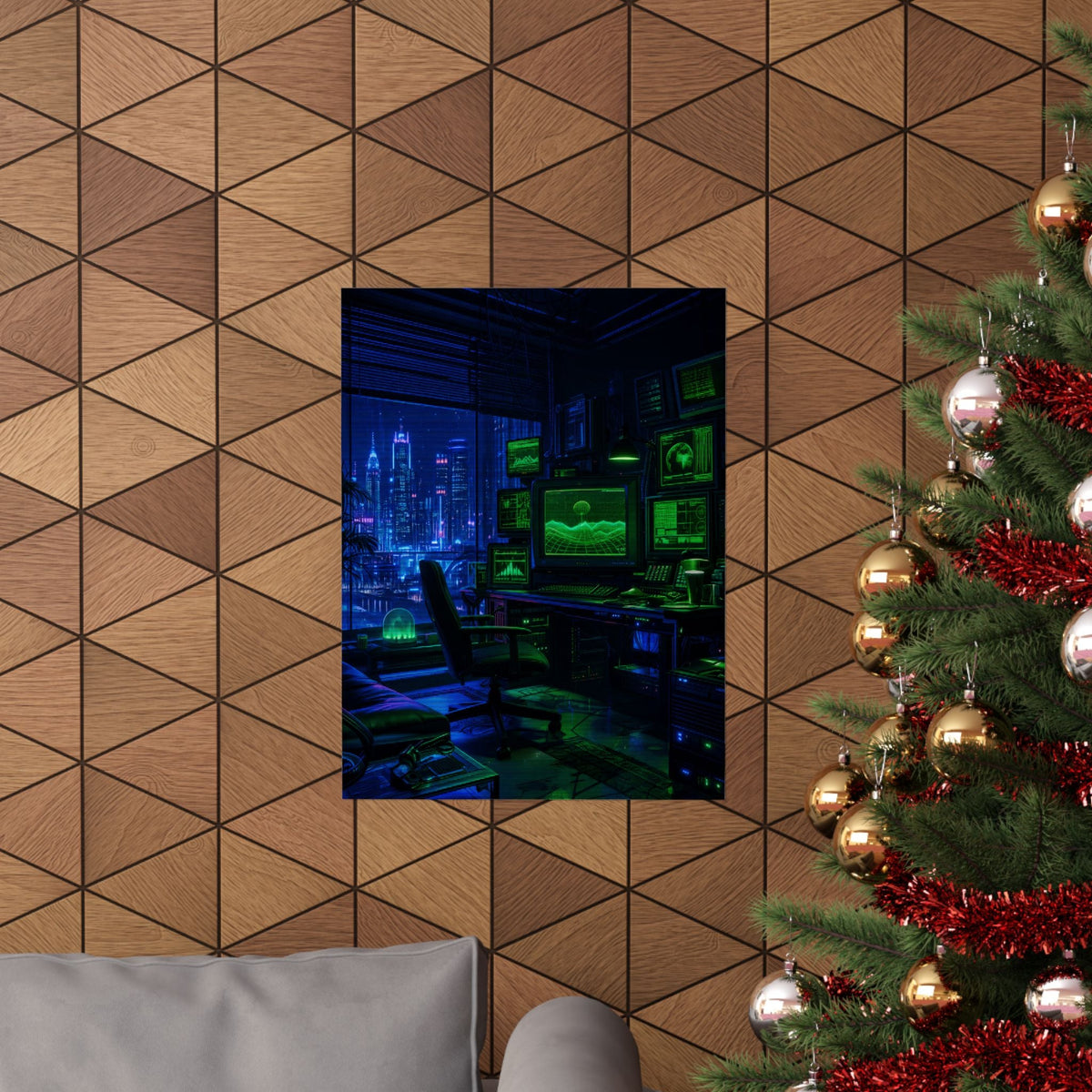 Cyberpunk Hacker Den - Gaming Culture Art Print (Matte Poster) - Moikas