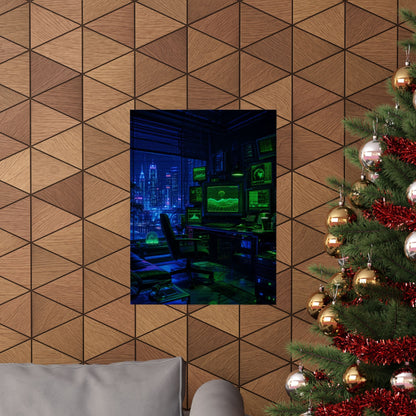Cyberpunk Hacker Den - Gaming Culture Art Print (Matte Poster) - Moikas