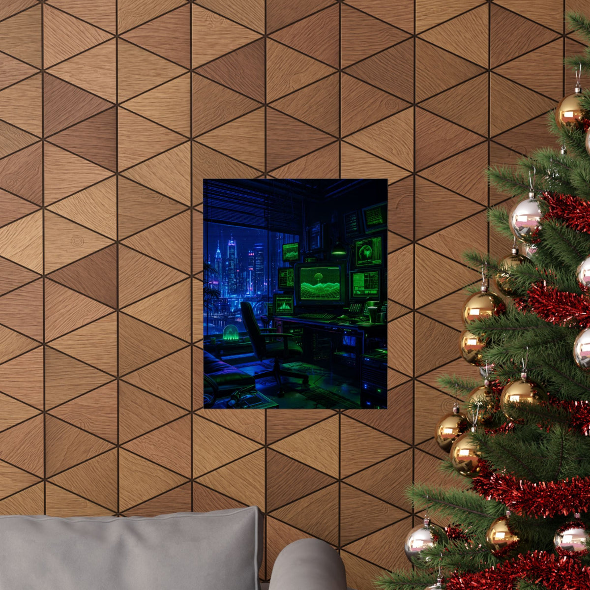 Cyberpunk Hacker Den - Gaming Culture Art Print (Matte Poster) - Moikas