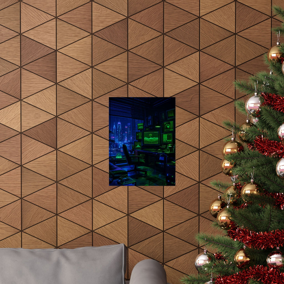 Cyberpunk Hacker Den - Gaming Culture Art Print (Matte Poster) - Moikas