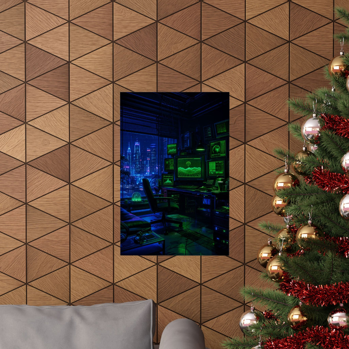 Cyberpunk Hacker Den - Gaming Culture Art Print (Matte Poster) - Moikas