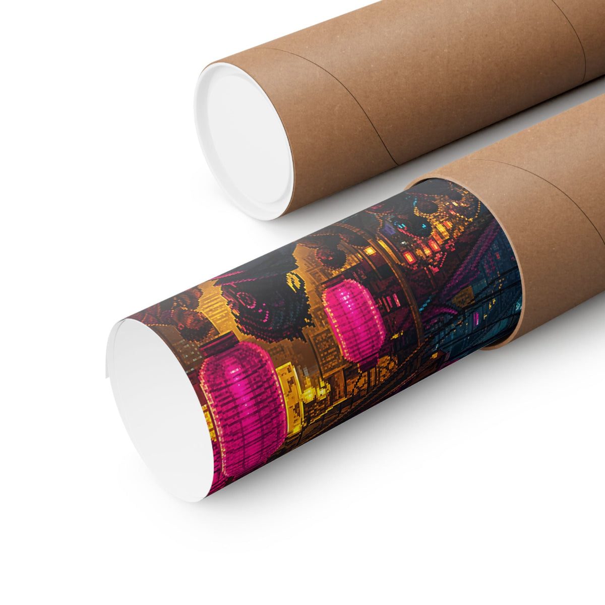 Cyberpunk Street Market - Gaming Culture Art Print (Matte Poster) - Moikas