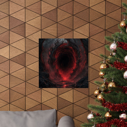Dark Portal Opening In Forest - Dark Fantasy Art Print (Matte Poster) - Moikas