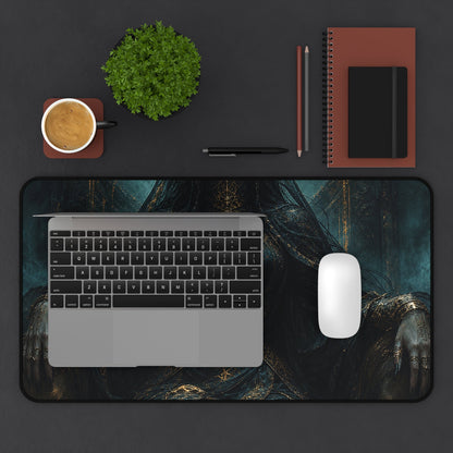 Dark Queen With Crown Of Thorns - Dark Fantasy Gaming Desk Mat - Moikas