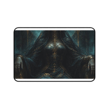 Dark Queen With Crown Of Thorns - Dark Fantasy Gaming Desk Mat - Moikas