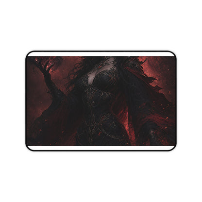 Dark Sorceress With Shadow Magic - Dark Fantasy Gaming Desk Mat - Moikas