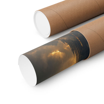 Dark Tower Piercing The Clouds - Dark Fantasy Art Print (Matte Poster) - Moikas