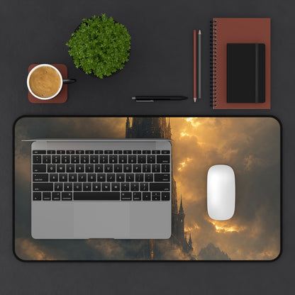 Dark Tower Piercing The Clouds - Dark Fantasy Gaming Desk Mat - Moikas